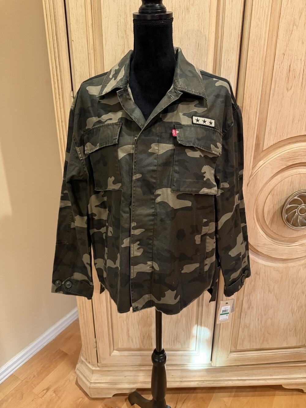 Levi’s Women’s Camo Cotton Field Jacket Size Xl Nwt